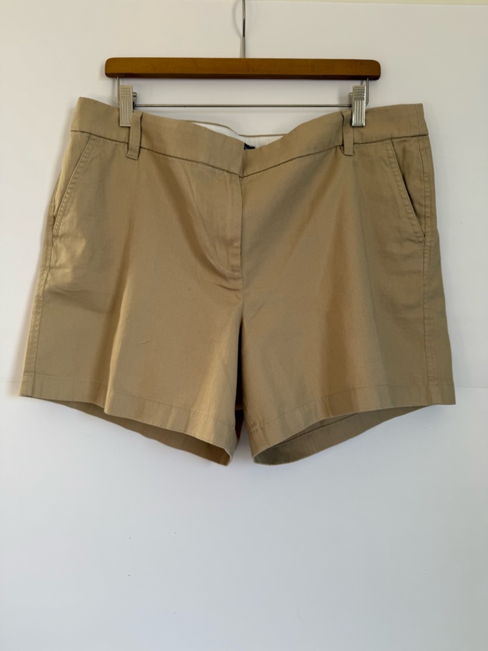 J. Crew Tan Mid-Rise Chino Bermuda Shorts